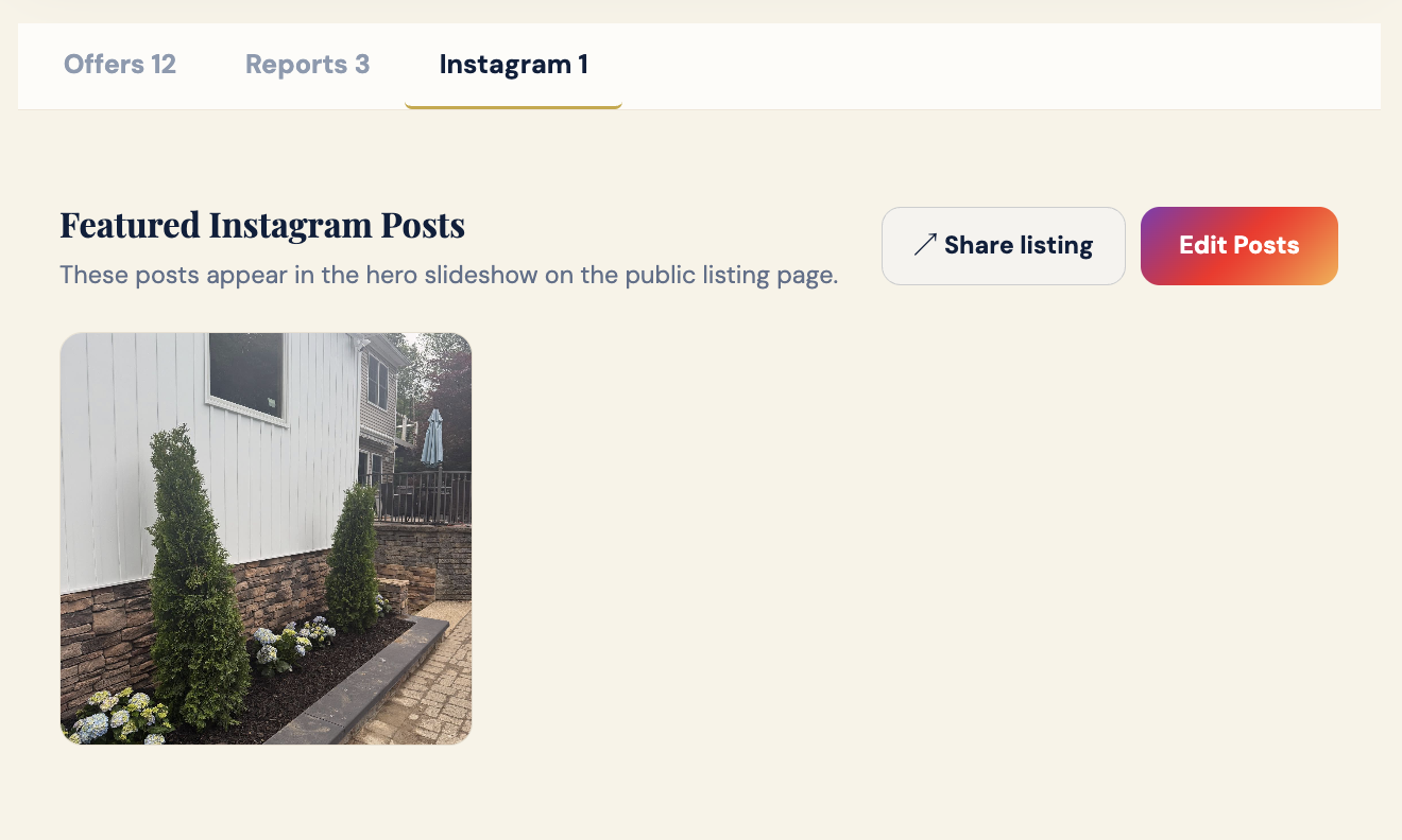 Instagram content sync