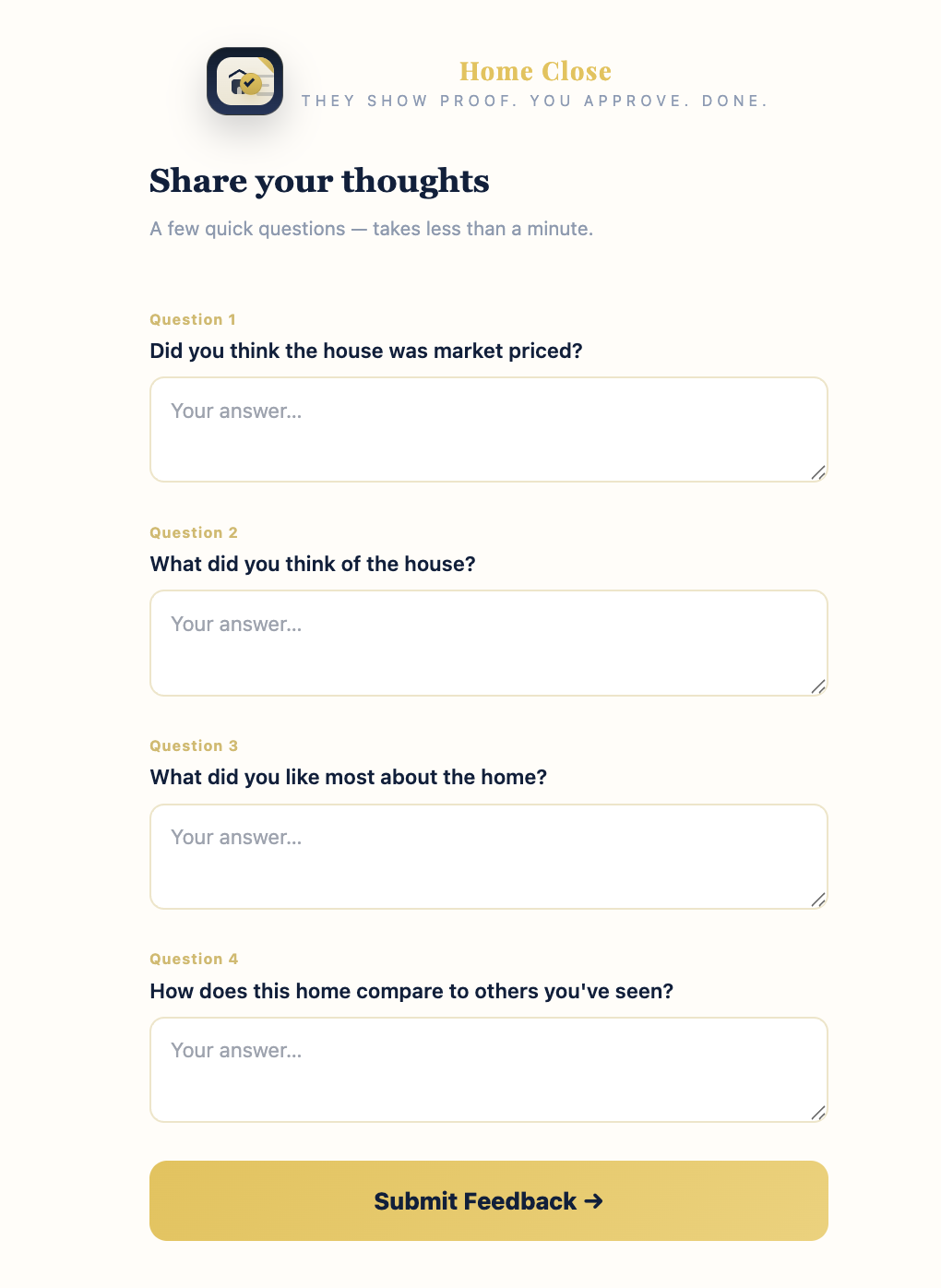 Post-visit surveys